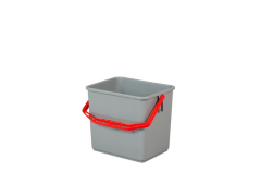 Bucket 6 ltr. Grey/red